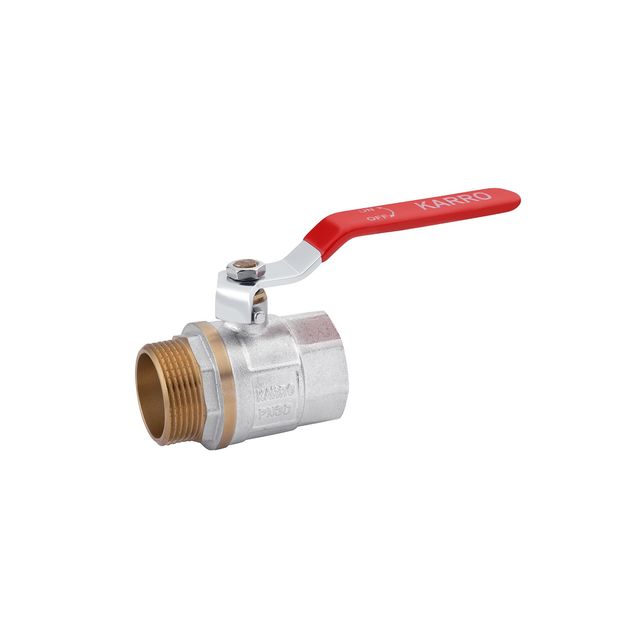 Кран шаровой Karro Standard 1 1/4 ВН PN30 никелированный, фото  | SNABZHENIE.com.ua