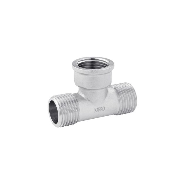 Тройник Karro 1/2" НВН никелированный KR-3213, фото  | SNABZHENIE.com.ua