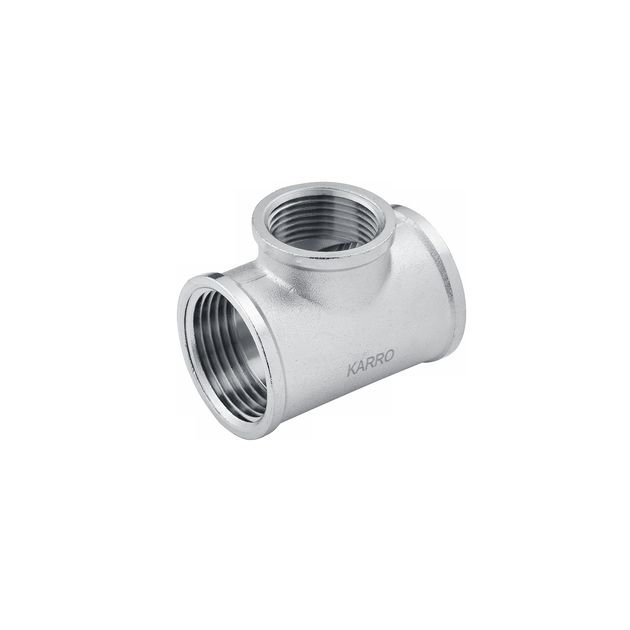 Переходной тройник Karro 1x1/2x1 ВВВ никелированный KR-3213, фото  | SNABZHENIE.com.ua