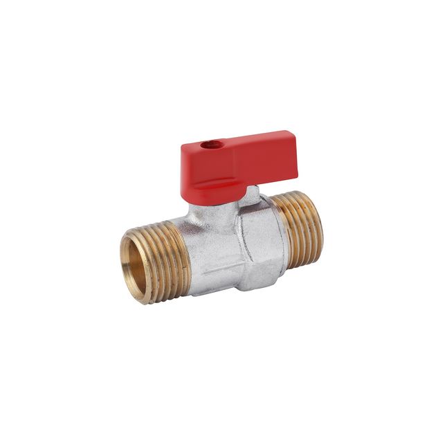 Кран шаровой Karro Standard 1/2 НН Mini PN30 никелированный, фото  | SNABZHENIE.com.ua
