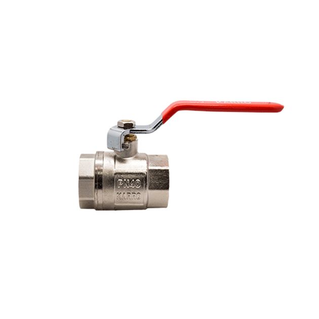 Кран шаровой Karro Super 1/2" ВВ PN40, никелированный, бабочка, фото  | SNABZHENIE.com.ua