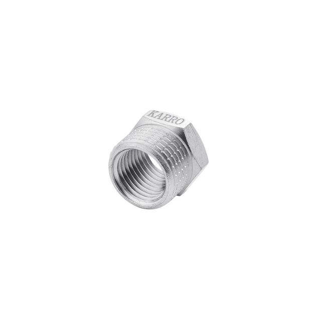 Футорка Karro 3/8" х 1/4" НВ никелированная KR-3115, фото  | SNABZHENIE.com.ua