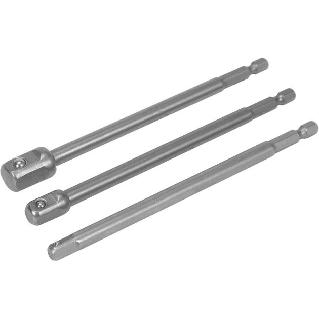 Держатели-адаптеры YATO квадрат 1/4, 3/8, 1/2, L=150 мм, 3 шт (YT-04628), фото , изображение 2 | SNABZHENIE.com.ua