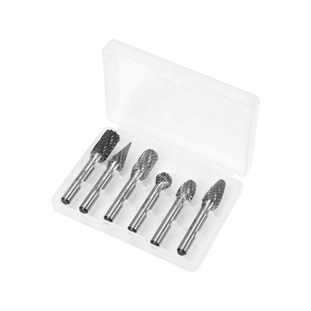 Фрези різної форми з вольфрамового карбіду YATO, 10 мм, зі шпинделем 6 мм, комплект 6 шт., фото , зображення 2 | SNABZHENIE.com.ua Фрези різної форми з вольфрамового карбіду YATO, 10 мм, зі шпинделем 6 мм, комплект 6 шт., фото , зображення 2 | SNABZHENIE.com.ua