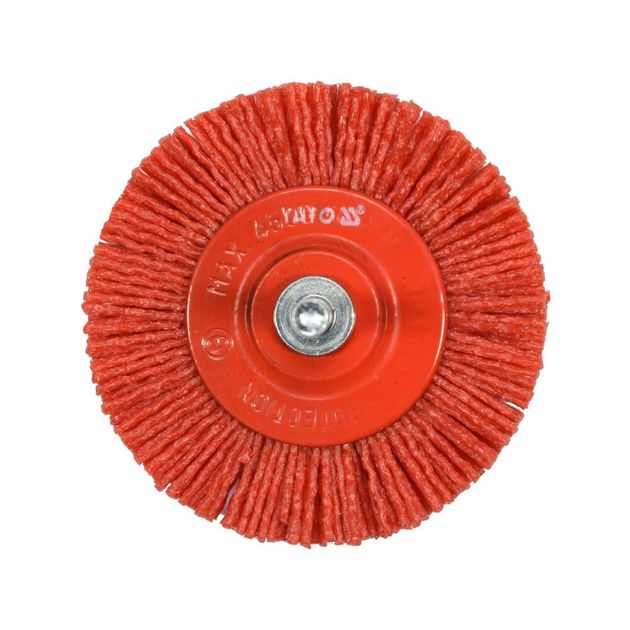 Щетка зачистная нейлоновая дисковая YATO 75 мм, хвостовик 6 мм, фото , изображение 2 | SNABZHENIE.com.ua Щетка зачистная нейлоновая дисковая YATO 75 мм, хвостовик 6 мм, фото , изображение 2 | SNABZHENIE.com.ua