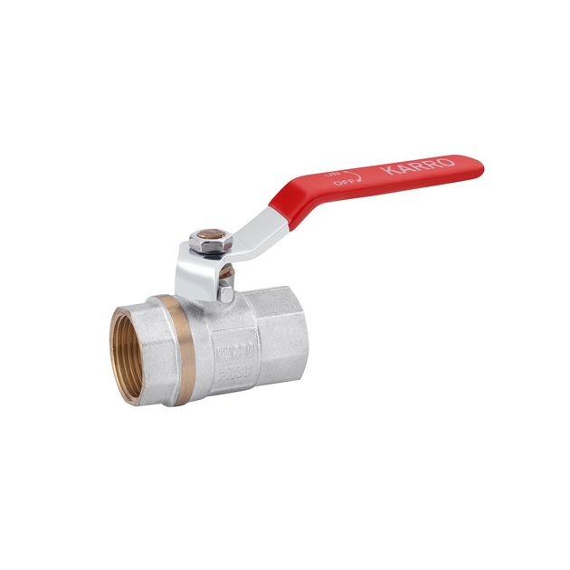 Кран шаровой Karro Standart 3/4" ВВ PN30 никелированный, фото  | SNABZHENIE.com.ua
