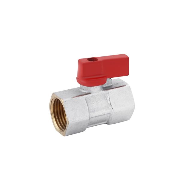 Шаровой кран Karro Standard 1/2 ВВ Mini PN30, никелированный, фото  | SNABZHENIE.com.ua