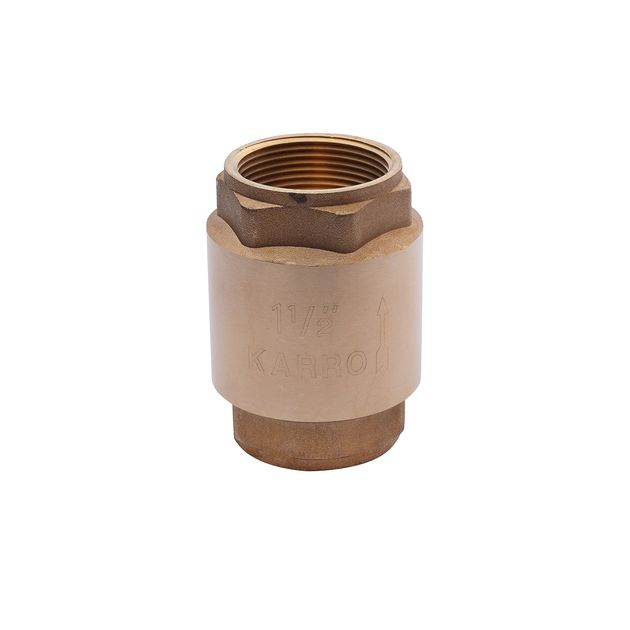 Обратный клапан Karro 1 1/2'' ВВ с латунным штоком KR-6120, фото  | SNABZHENIE.com.ua