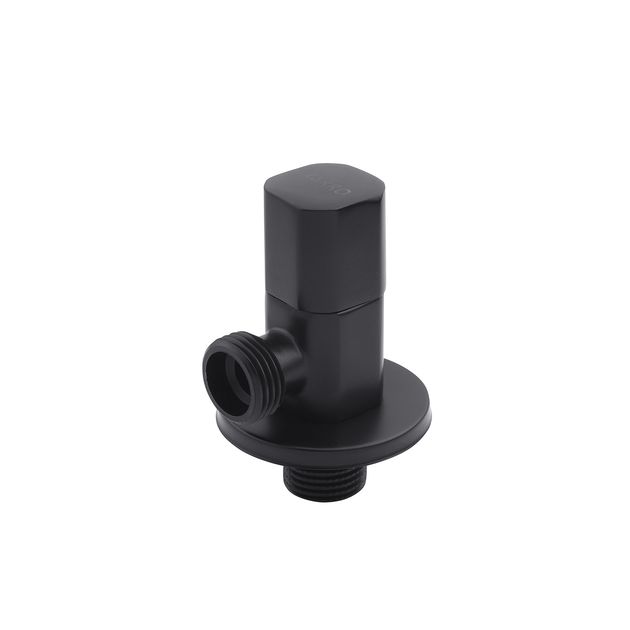Кран приборный Karro 1/2" черный KR-3123-1B, фото  | SNABZHENIE.com.ua