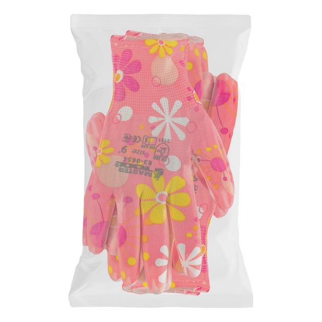 Перчатки безшовні трикотажні MASTERTOOL Астра з поліуретановим покриттям долоні 9 17-20 г 12 пар, фото , зображення 2 | SNABZHENIE.com.ua