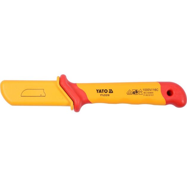 Ніж для зняття ізоляції діелектричний 180 мм, лезо 50 мм YATO (YT-21210), фото , зображення 2 | SNABZHENIE.com.ua Ніж для зняття ізоляції діелектричний 180 мм, лезо 50 мм YATO (YT-21210), фото , зображення 2 | SNABZHENIE.com.ua