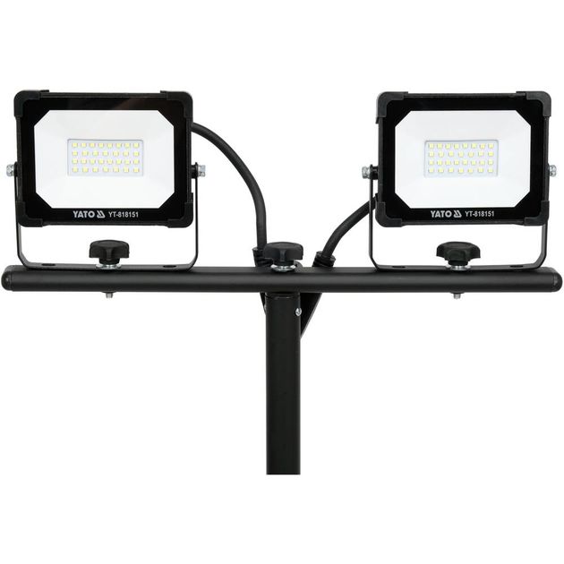 Прожектори YATO з SMD-діодним випромінюванням: 2 x 20 Вт, 230 В, 2 x 1900 Lm, на штативі h= 0.6-1.22 м, фото , зображення 4 | SNABZHENIE.com.ua