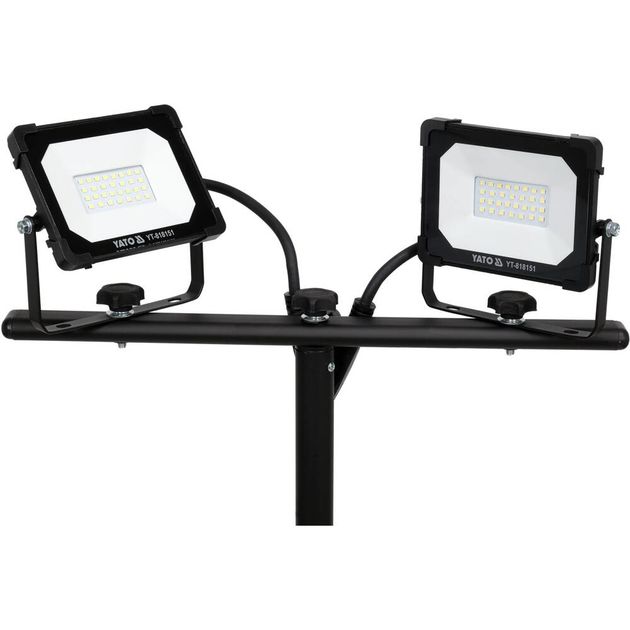 Прожектори YATO з SMD-діодним випромінюванням: 2 x 20 Вт, 230 В, 2 x 1900 Lm, на штативі h= 0.6-1.22 м, фото , зображення 6 | SNABZHENIE.com.ua