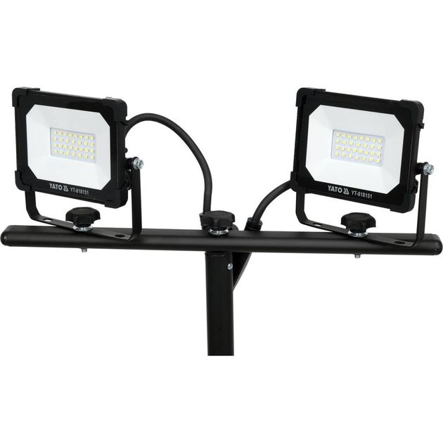 Прожектори YATO з SMD-діодним випромінюванням: 2 x 20 Вт, 230 В, 2 x 1900 Lm, на штативі h= 0.6-1.22 м, фото , зображення 8 | SNABZHENIE.com.ua