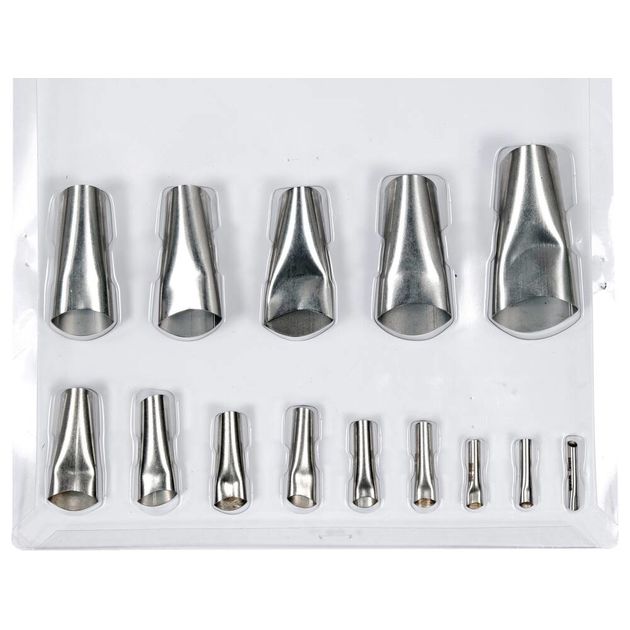 Сопла для герметиков YATO, Ø 5-35 мм, нержавеющая сталь, 14 шт., фото , изображение 2 | SNABZHENIE.com.ua