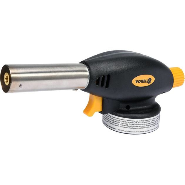 Газовый горелка VOREL с пьезоподжигом, EN417, макс. t=1300°C, P=1,3 кВт, фото , изображение 2 | SNABZHENIE.com.ua