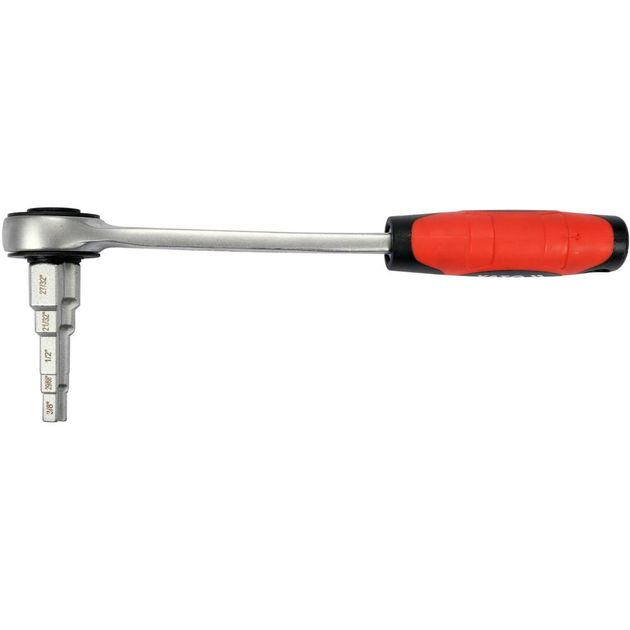 Ключ ступеневий з тріщаткою YATO 1/2" для головок 3/8", 29/68", 1/2", 21/32", 27/32", фото , зображення 2 | SNABZHENIE.com.ua