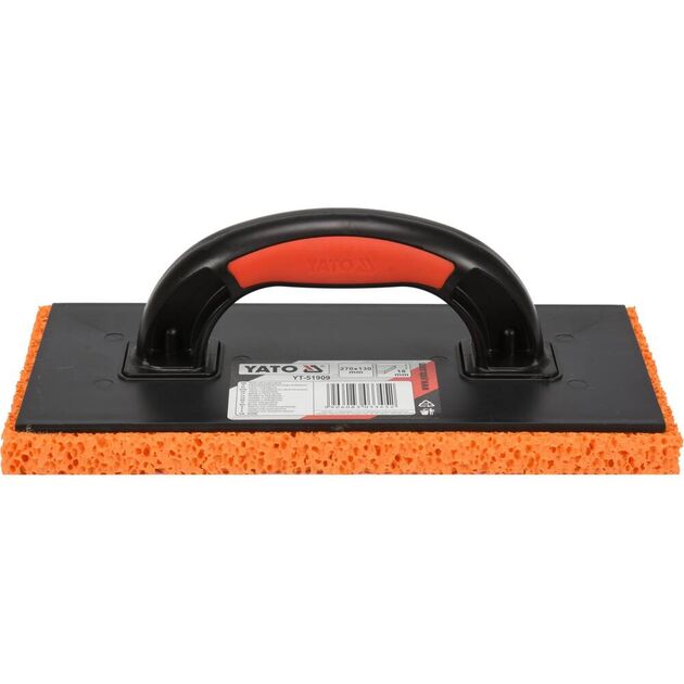 Терка пластиковая с гидрогумовой прокладкой YATO 270x130 мм, фото , изображение 2 | SNABZHENIE.com.ua
