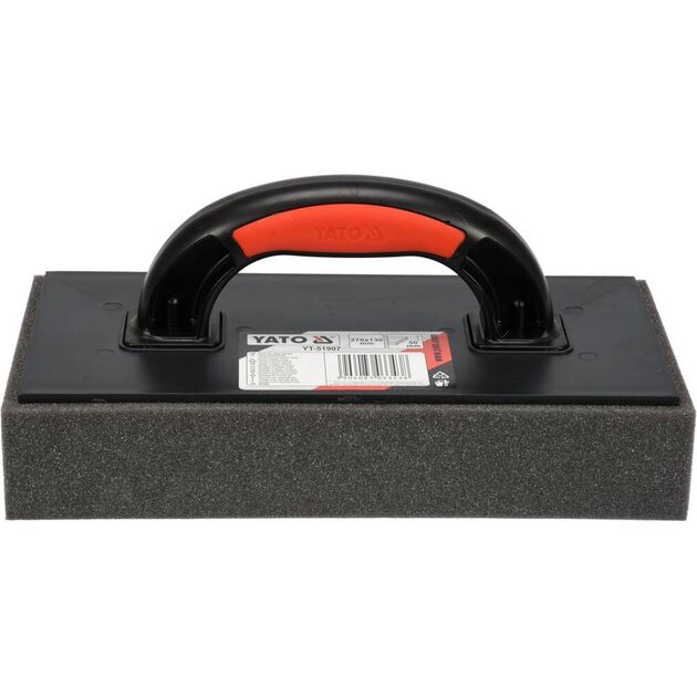 Терка пластиковая с желтой гидрогубкой YATO, 270 x 130 мм, фото , изображение 2 | SNABZHENIE.com.ua