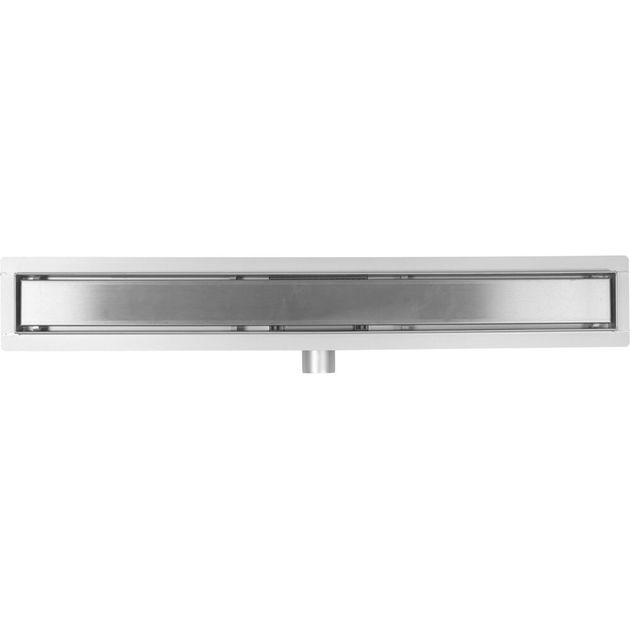 Трап линейный из нержавеющей стали FALA WET-DRY 80x7x2 см, сифон 52 мм, фото , изображение 2 | SNABZHENIE.com.ua