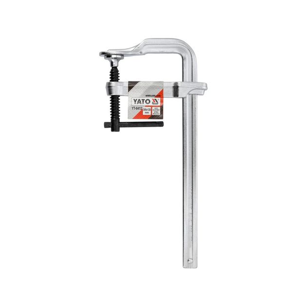 Струбцина F-образна кована 300 х 120 мм YATO (YT-6412), фото , зображення 5 | SNABZHENIE.com.ua Струбцина F-образна кована 300 х 120 мм YATO (YT-6412), фото , зображення 5 | SNABZHENIE.com.ua