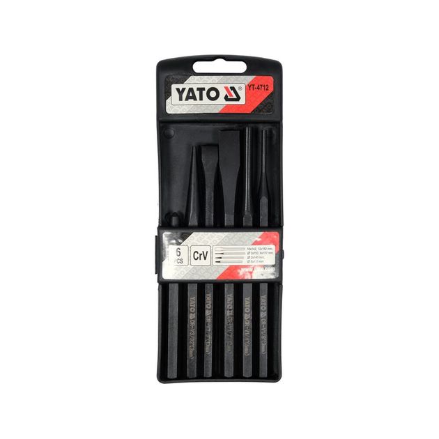 Зубило, кернер і пробійник, набір 6 пр. YATO (YT-4712), фото , зображення 4 | SNABZHENIE.com.ua Зубило, кернер і пробійник, набір 6 пр. YATO (YT-4712), фото , зображення 4 | SNABZHENIE.com.ua