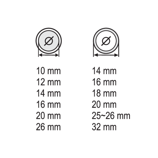 Калибратор для труб PEX-AL-PEX VOREL Ø 10x16/12x20/14x26 мм [300], фото , изображение 9 | SNABZHENIE.com.ua