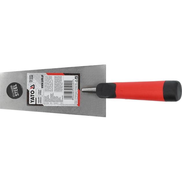 Мастерок трапециевидный YATO нержавеющий 165x80x55 мм (YT-5240), фото , изображение 4 | SNABZHENIE.com.ua Мастерок трапециевидный YATO нержавеющий 165x80x55 мм (YT-5240), фото , изображение 4 | SNABZHENIE.com.ua