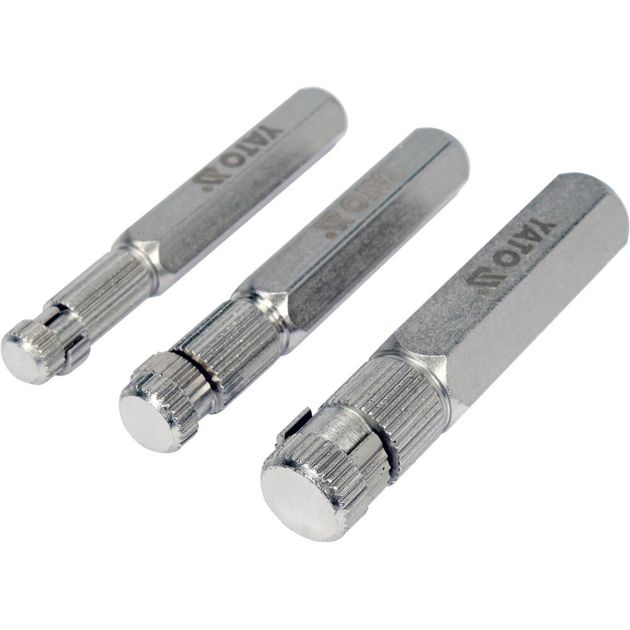 Знаряддя для викручування ніпелів YATO 3/8", 1/2", 3/4", 3 елем., фото , зображення 2 | SNABZHENIE.com.ua