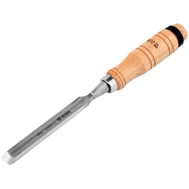 Полукруглая стамеска YATO 16 мм, клинок 125 мм, ручка 112 мм, фото , изображение 2 | SNABZHENIE.com.ua