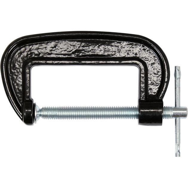 Струбцина з гвинтовим затиском "G" подібна VOREL; l= 75 мм [50], фото , зображення 2 | SNABZHENIE.com.ua