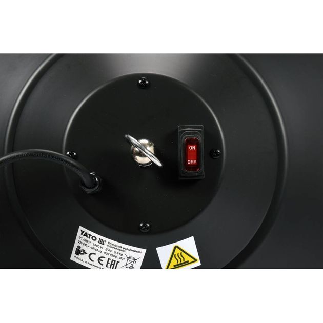 Інфрачервоний обігрівач, підвісний до стелі YATO, електрична мережа - 230В, 1500Вт, діапазон - 12-18м, з пультом., фото , зображення 6 | SNABZHENIE.com.ua Інфрачервоний обігрівач, підвісний до стелі YATO, електрична мережа - 230В, 1500Вт, діапазон - 12-18м, з пультом., фото , зображення 6 | SNABZHENIE.com.ua