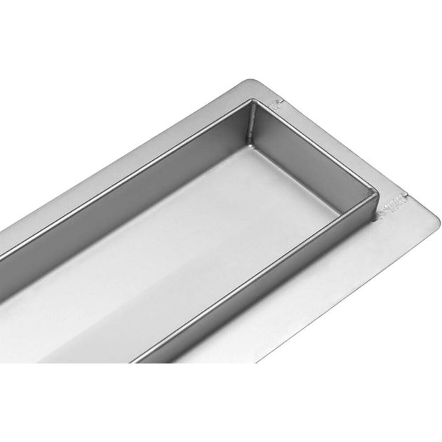 Трап підлоговий лінійний з нержавіючої сталі FALA WET-DRY WHITE GLASS; 70х 7х 2 см, сифон- 52 мм [6], фото , зображення 4 | SNABZHENIE.com.ua