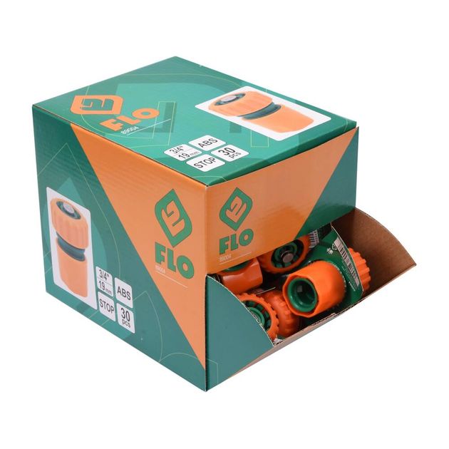 Муфта швидкоз'ємна FLO з водо-стопом для водяного шланга 3/4" [30/240], фото , зображення 2 | SNABZHENIE.com.ua