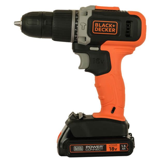 Аккумуляторная ударная дрель-шуруповерт BLACK+DECKER BCD003C1, фото , изображение 3 | SNABZHENIE.com.ua Аккумуляторная ударная дрель-шуруповерт BLACK+DECKER BCD003C1, фото , изображение 3 | SNABZHENIE.com.ua