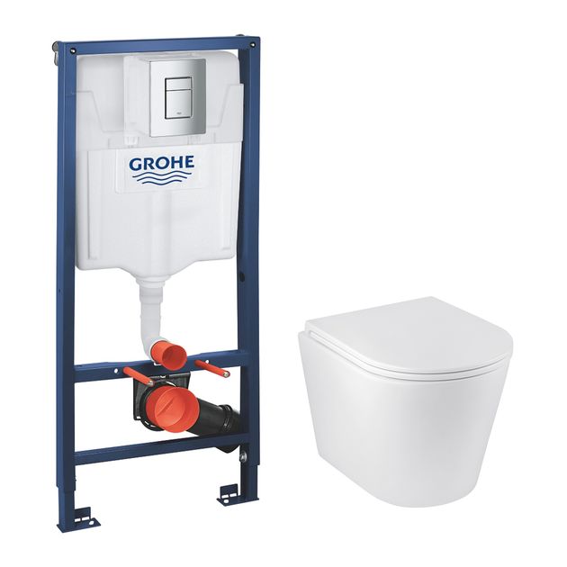 Комплект 4 в 1: Инсталяция Grohe + Унитаз Kroner Armada RIMLESS, фото  | SNABZHENIE.com.ua
