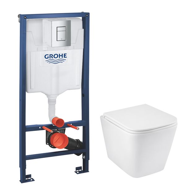 Комплект 4 в 1: Инсталяция Grohe Rapid SL + Унитаз Kroner Eifel RIMLESS, фото  | SNABZHENIE.com.ua