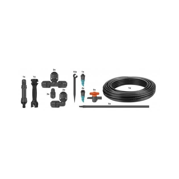 Комплект для полива Gardena Micro-Drip для клумб и грядок 60 м², фото  | SNABZHENIE.com.ua