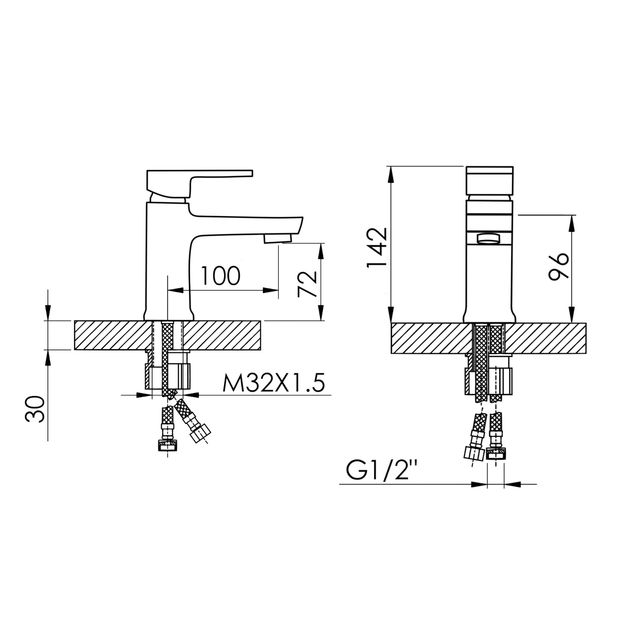 Смеситель для раковини Lidz Wawel 001 (k35) LDWAW001CRM45387 Хром, фото , зображення 2 | SNABZHENIE.com.ua Смеситель для раковини Lidz Wawel 001 (k35) LDWAW001CRM45387 Хром, фото , зображення 2 | SNABZHENIE.com.ua