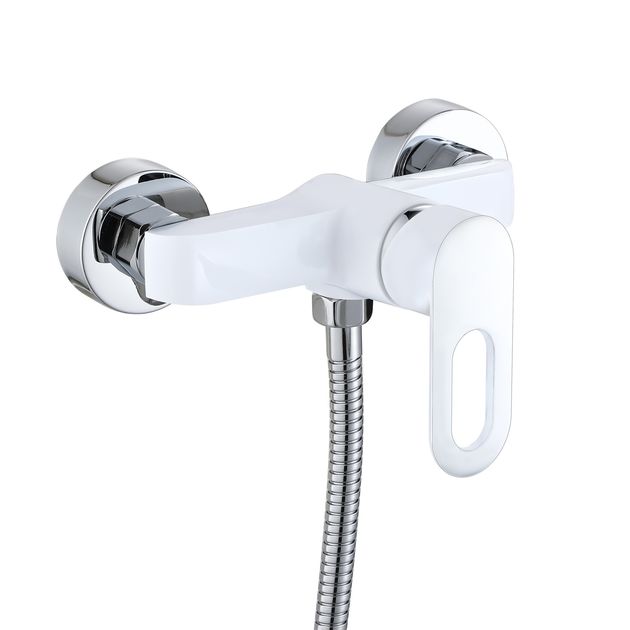 Смеситель для душа Lidz Latwa 010 с гарнитуром White, фото  | SNABZHENIE.com.ua