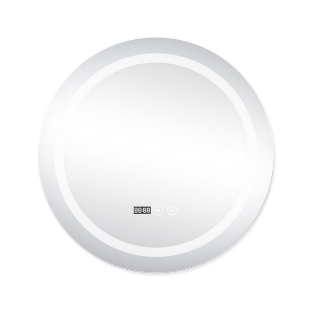 Зеркало Qtap Mideya R800 с LED, антизапотеванием, с часами, диммером, фото , изображение 4 | SNABZHENIE.com.ua Зеркало Qtap Mideya R800 с LED, антизапотеванием, с часами, диммером, фото , изображение 4 | SNABZHENIE.com.ua