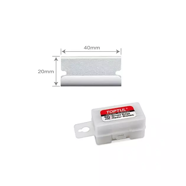 Набор запасных лезвий 40х20мм (10шт) к скребку TOPTUL JJCJ0140, фото , изображение 2 | SNABZHENIE.com.ua Набор запасных лезвий 40х20мм (10шт) к скребку TOPTUL JJCJ0140, фото , изображение 2 | SNABZHENIE.com.ua