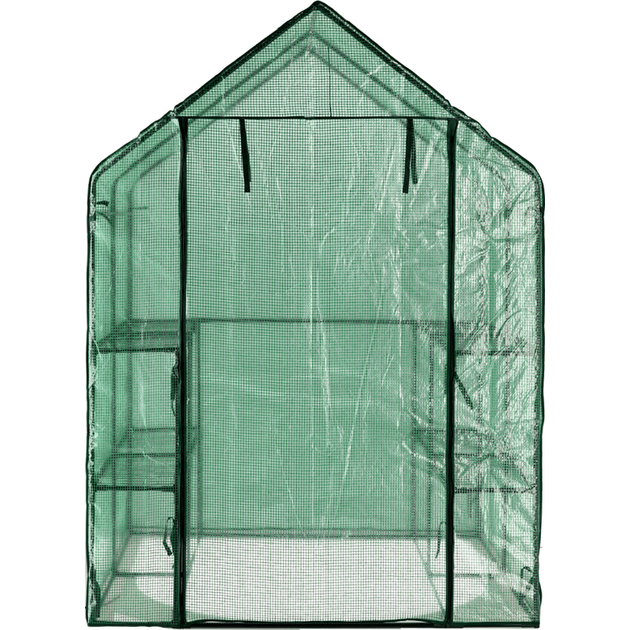 Мини-теплица садовая складная FLO, 8 полок, 143х143х195 см, ПВХ, фото , изображение 2 | SNABZHENIE.com.ua