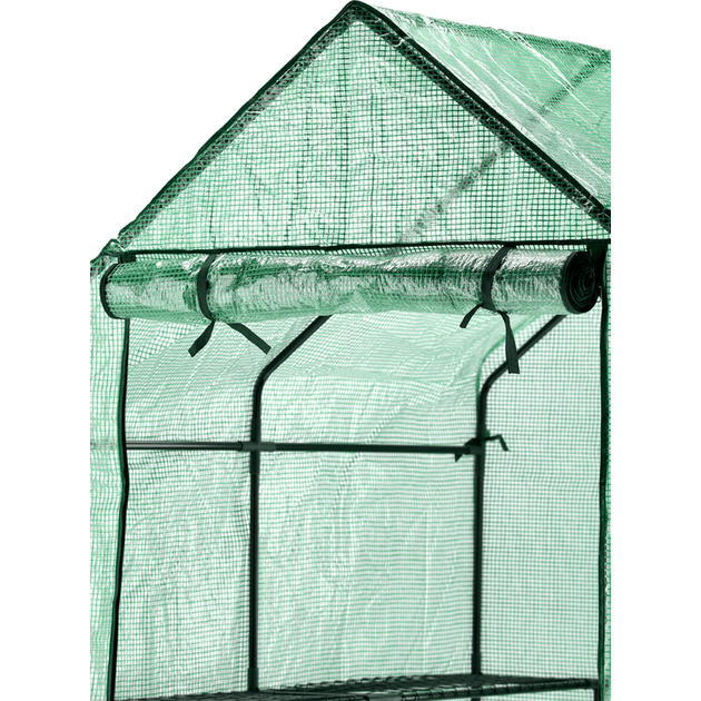 Мини-теплица садовая складная FLO, 8 полок, 143х143х195 см, ПВХ, фото , изображение 6 | SNABZHENIE.com.ua