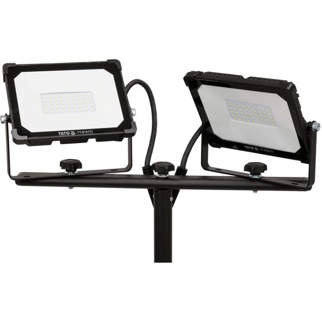 Прожектори YATO з SMD-діодним випромінюванням: 2 x 30 Вт, 230 В, 2 x 2850 Lm, на штативі h= 0.6-1.22 м, фото , зображення 8 | SNABZHENIE.com.ua