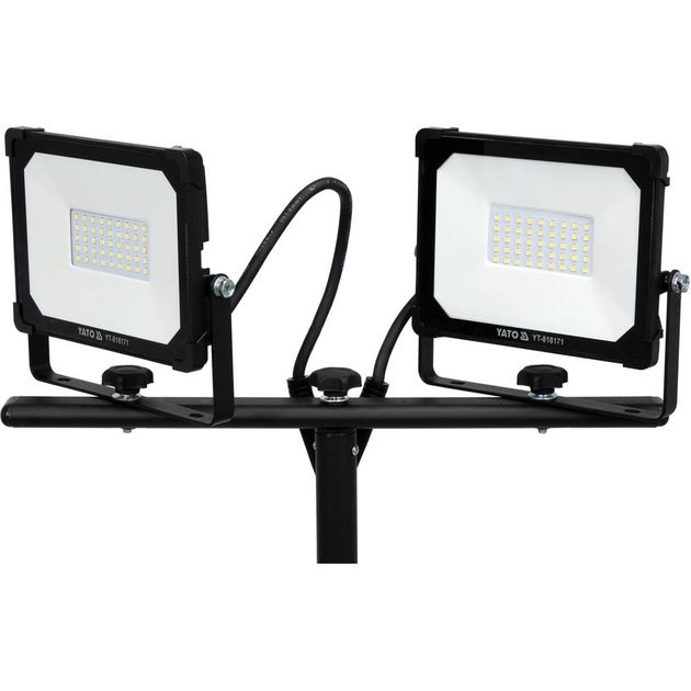 Прожектори YATO з SMD-діодним випромінюванням: 2 x 30 Вт, 230 В, 2 x 2850 Lm, на штативі h= 0.6-1.22 м, фото , зображення 11 | SNABZHENIE.com.ua