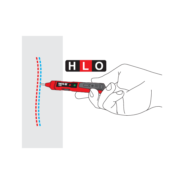 Отвертка-индикатор звуковой напряжения в сети YATO 145 мм, фото , изображение 2 | SNABZHENIE.com.ua