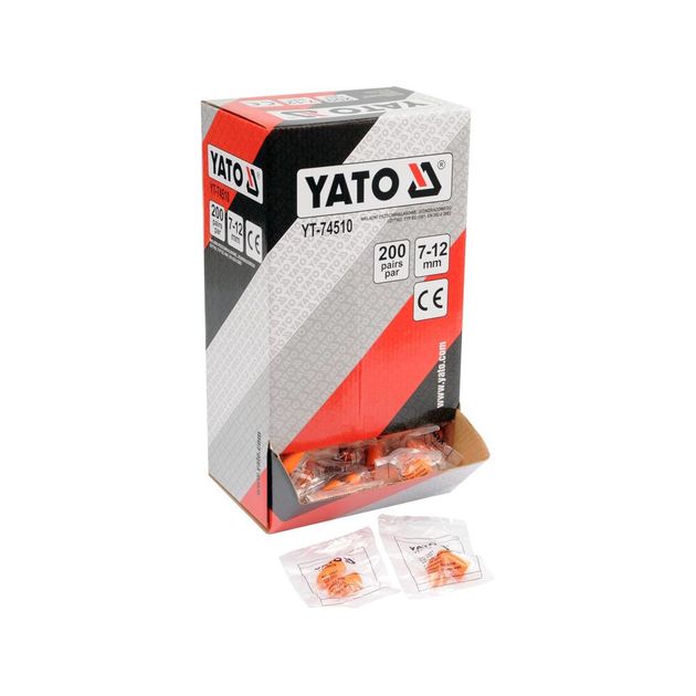 Беруши YATO, 38 дБ, полиуретановые, 200 пар., фото , изображение 6 | SNABZHENIE.com.ua