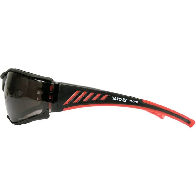 Защитные очки YATO, открытые, затемненные, с оправой., фото , изображение 4 | SNABZHENIE.com.ua