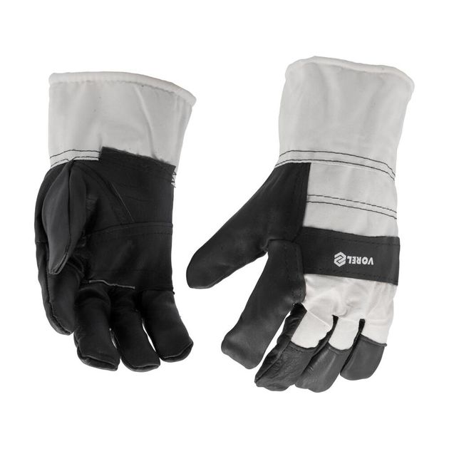 Рукавицы рабочие VOREL: хлопок + экокожа, размер 11, фото , изображение 2 | SNABZHENIE.com.ua